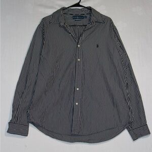Ralph Lauren Black and White Striped Shirt